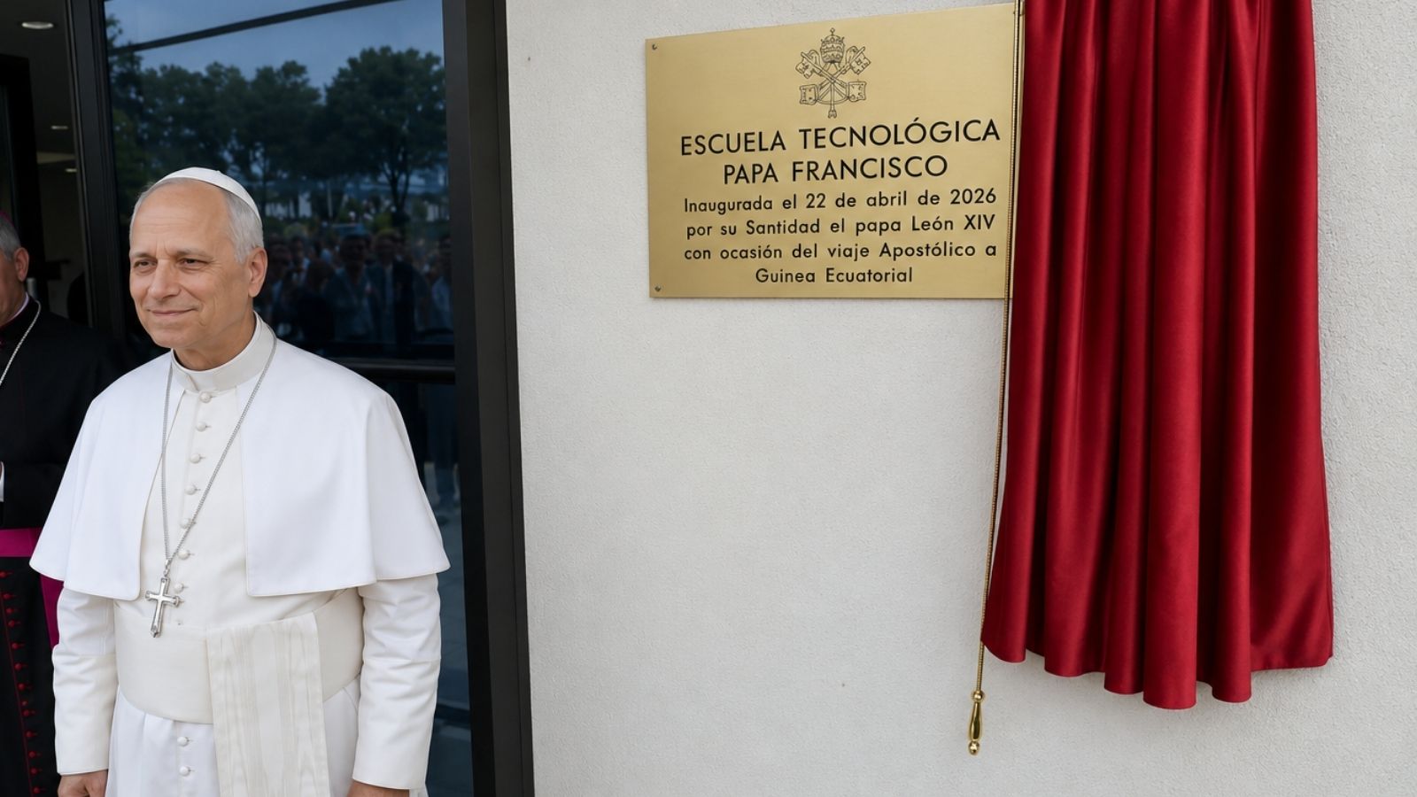 El Papa León XIV visita la Escuela Tecnológica Papa Francisco en Mongomo el 22 de abril de 2026