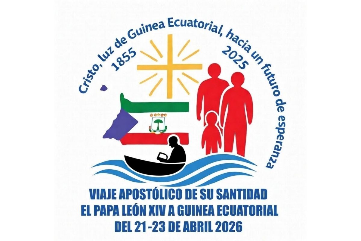 Logotipo oficial del viaje apostólico del Papa León XIV a Guinea Ecuatorial 2026